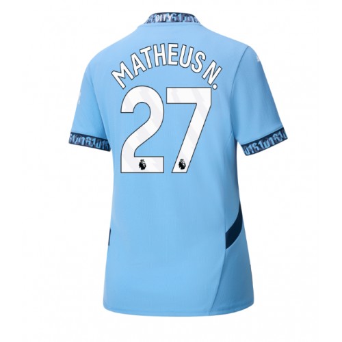 Dres Manchester City Matheus Nunes #27 Domaci za Žensko 2024-25 Kratak Rukav